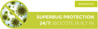 Superbug protection - 24/7 Biocote built in
