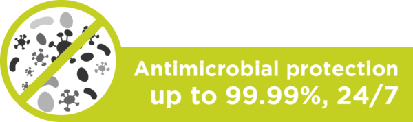 Antimicrobial protection up to 99.99%
