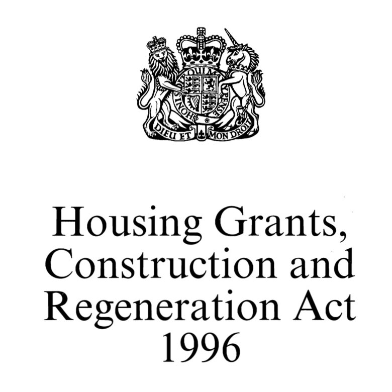 Housing grants, construction and regeneration act 1996