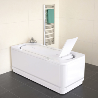 Pisces powered height adjustable platform bath