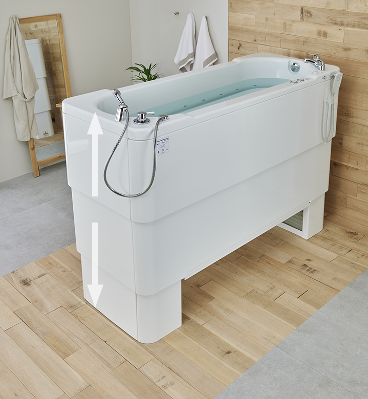 Raised Gemini 2000 powered height adjustable bath