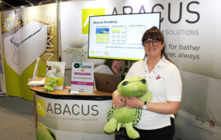 Occupational Therapist at the OT show Abacus stand